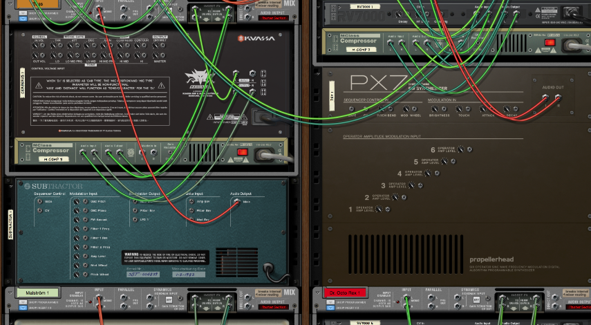 The back of the Rack audio workstation plugin.
